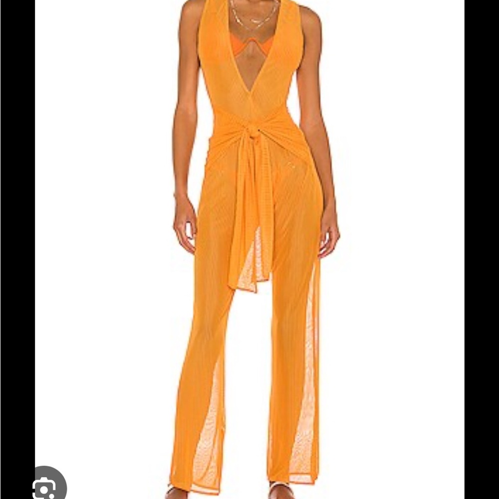 Vesta Jumpsuit in Rustic Orange - worn once!